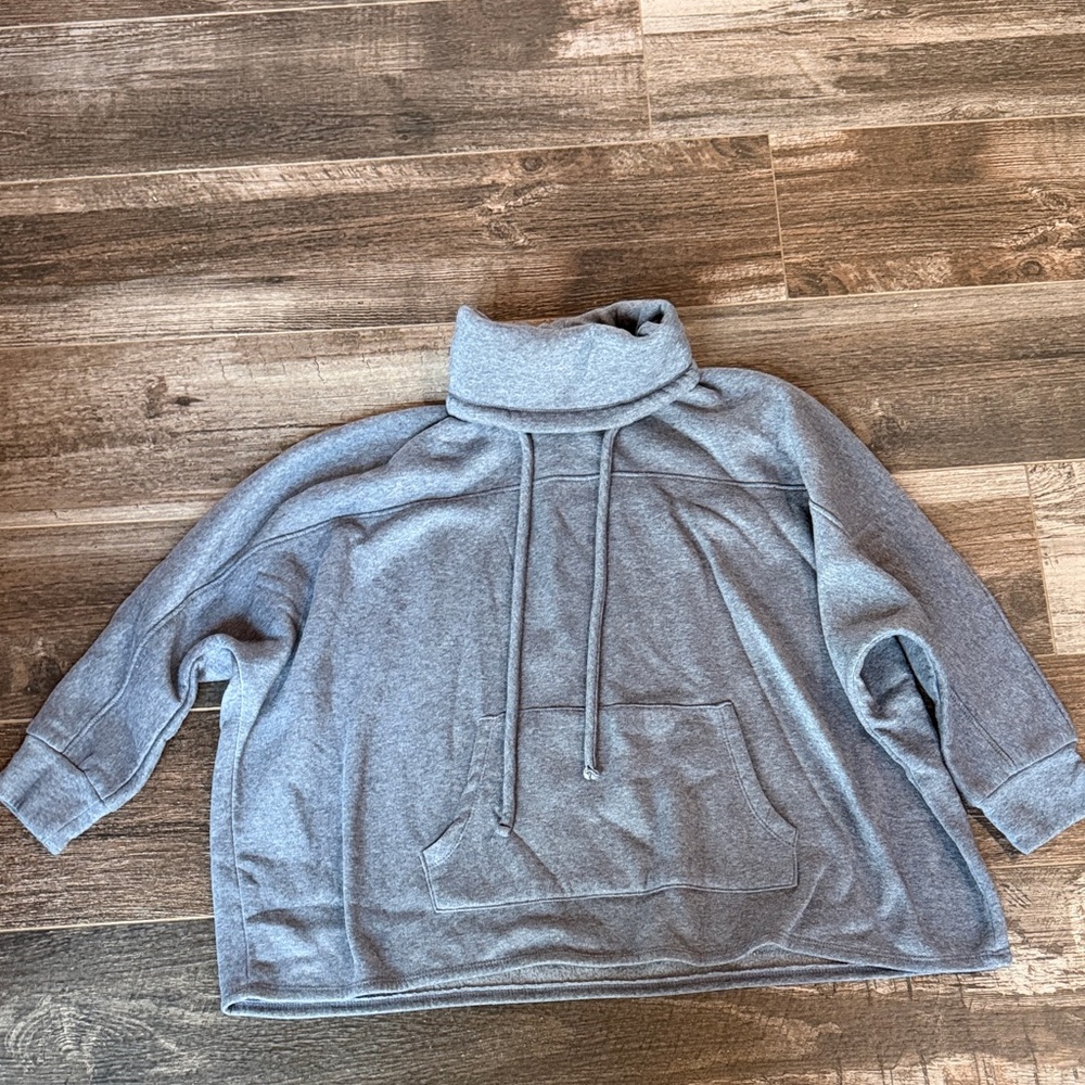 Gray Turtleneck Pullover Sweater